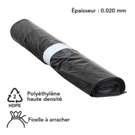 60 lt NOIRS STANDARD HDPE (carton 20 x 10 sacs)