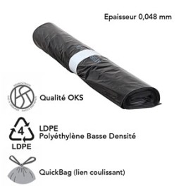 60 LT NOIRS QUICK BAG OKS (carton 24 x 10 sacs)