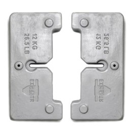 EXCENTR Poids supplémentaires 2 x 12 Kg. (55-35)