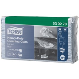 Chiffons multi-usages bleu TORK W4 (carton de 5 x 100 pièces)