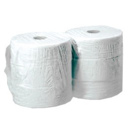 Papier WC Jumbo blanc 2 couches 360m 1900 coupons (6 rlx)