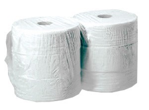 Papier WC Jumbo blanc 2 couches 360m 1900 coupons (6 rlx)