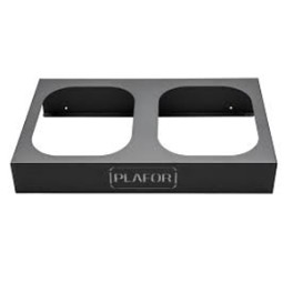 Base métal noire pour 2 collecteurs de déchets 45 lt