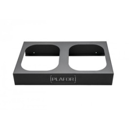Base métal noire pour 2 collecteurs de déchets 28 lt