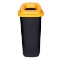 Collecteur de déchets 90 lt (corps noir - couvercle jaune) *