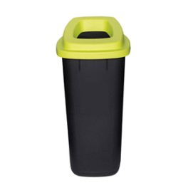 Collecteur de déchets 90 lt (corps noir - couvercle vert) *