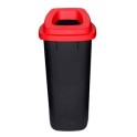 Collecteur de déchets 90 lt (corps noir - couvercle rouge) *