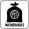 Autocollant INCINERABLES p/container 30 x 30 cm