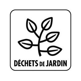 Autocollant DECHETS DE JARDIN pour container 30 x 30 cm
