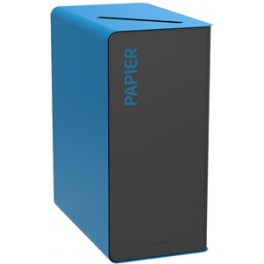 Poubelle borne TRI SELECTIF 65 lt CUBATRI PAPIER gris/bleu