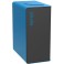 Poubelle borne TRI SELECTIF 65 lt CUBATRI PAPIER gris/bleu