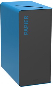 Poubelle borne TRI SELECTIF 65 lt CUBATRI PAPIER gris/bleu