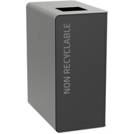 Poubelle borne TRI SELECTIF 65 lt CUBATRI AUTRES DECHETS gris/gris