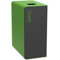 Poubelle borne TRI SELECTIF 65 lt CUBATRI VERRE gris/vert
