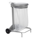 Support de sac 50 lt acier COLLECROULE (Gris Métal) avec pédale