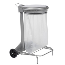 Support de sac 50 lt acier COLLECROULE (Gris Métal) avec pédale