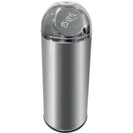COLLECNET poubelle 52 lt avec cendrier (cuve inox, tête chromée)