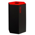 Poubelle TRI SELECTIF 50 lt HEXATRI rouge avec serrure
