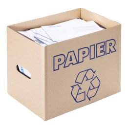 Poubelle vieux papiers en carton HYPROS (37,2 x 24,7 x 30 cm)
