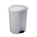 Poubelle WC en plastique blanc à pédale, 18 litres