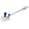 Brosse WC avec retour et nettoie-rebord BLEU