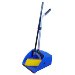 Ensemble pelle basculante ouvert + balai téléscopique (bleu)