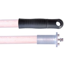 Manche bois avec trou + fixe manche métallique CH vertical (bois FSC)