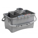 Seau plastique gris 28 lt PRISMA avec 2 seaux 6 lt et un essoreur