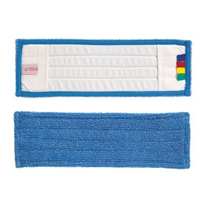 Frange plate ECOCLEAN microfibre bleue 40 cm (à poches)