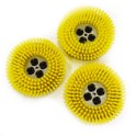 Brosses polypropylene jaune - light scrub (jeu de 3 pièces)
