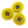 Brosses polypropylene jaune - light scrub (jeu de 3 pièces)