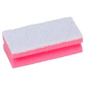 Eponge synthétique rose abrasif blanc