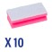 Eponge synthétique rose abrasif blanc (10 pièces)