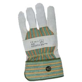 Gants de manutention en cuir + tissu L