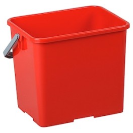 Seau plastique rouge 6 lt
