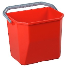 Seau plastique rouge 12 lt