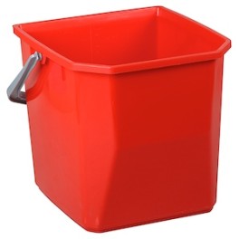 Seau plastique rouge 25 lt