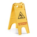 Panneau ATTENTION SOL GLISSANT (avec crochets) F