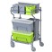 Chariot MICROTECH HR (vert/gris) + option couvercles seaux
