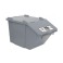 Bac plastique 45 LT gris avec couvercle (4 pièces)