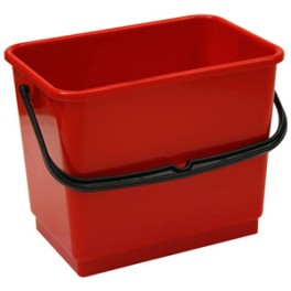 Seau plastique rouge 4lt chariot ALPHA