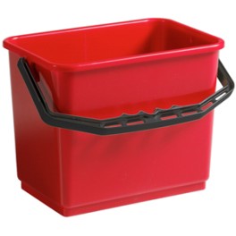 Seau plastique rouge 12lt chariot ALPHA