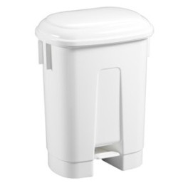 Poubelle à pédale SIRIUS 60 lt plastique blanc (pièce)