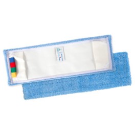 Frange microfibre à poches MICRO-ACTIVA bleue 40 cm ECOLABEL