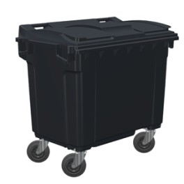 Container plastique 660 lt Anthracite, 4 roues