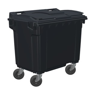 Container plastique 660 lt Anthracite, 4 roues