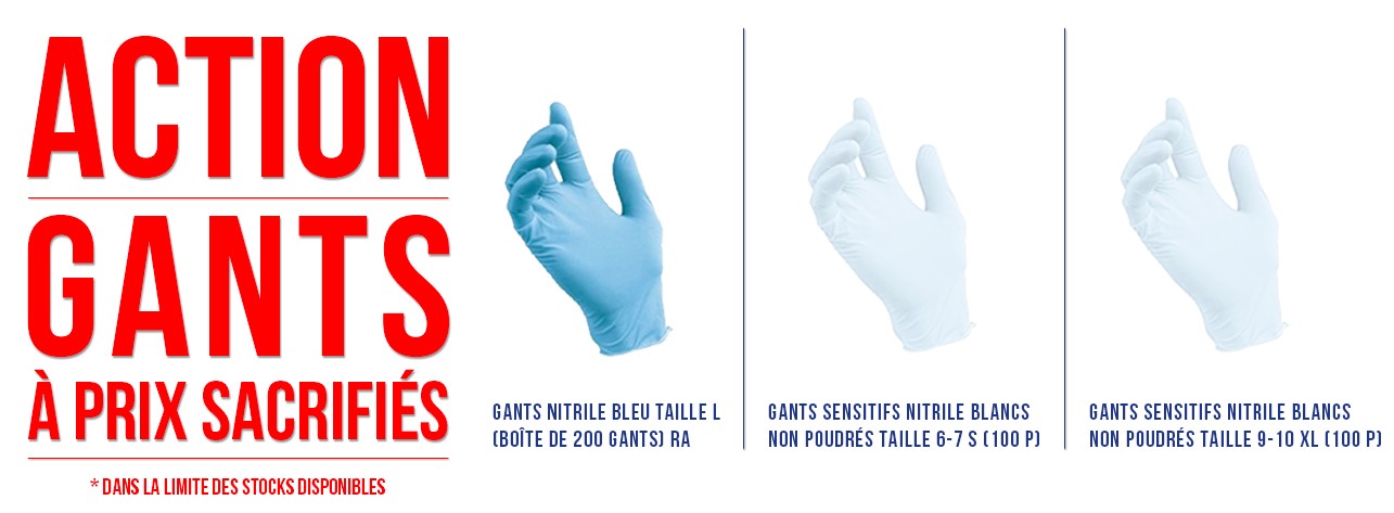 action gants à prix sacrifiés